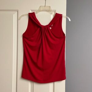 New York & Company Red Stretch Sleeveless Blouse, Women, S